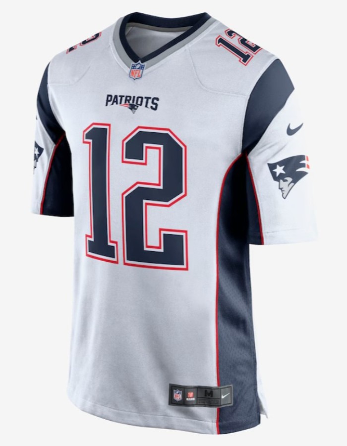 Camisa New England  Patriots  Branca brady  #12