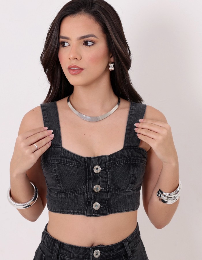 CROPPED BLACK DESGRADEADO
