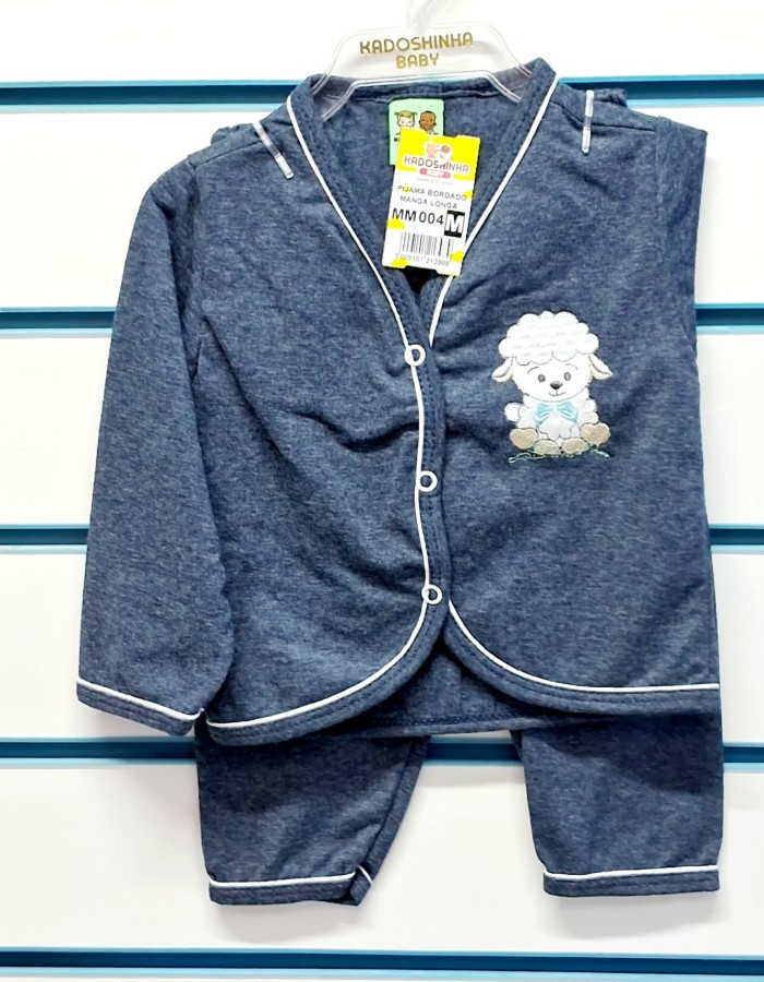 PIJAMA MANGA LONGA BORDADO KADOSH
