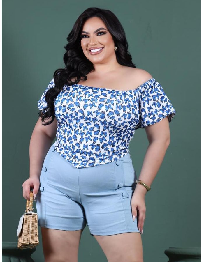 Cropped estilo corselete 