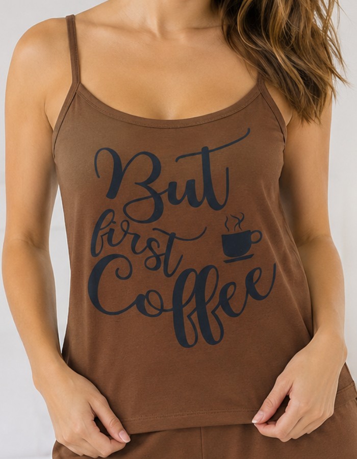 APENAS BLUSA ALÇA-COFFEE