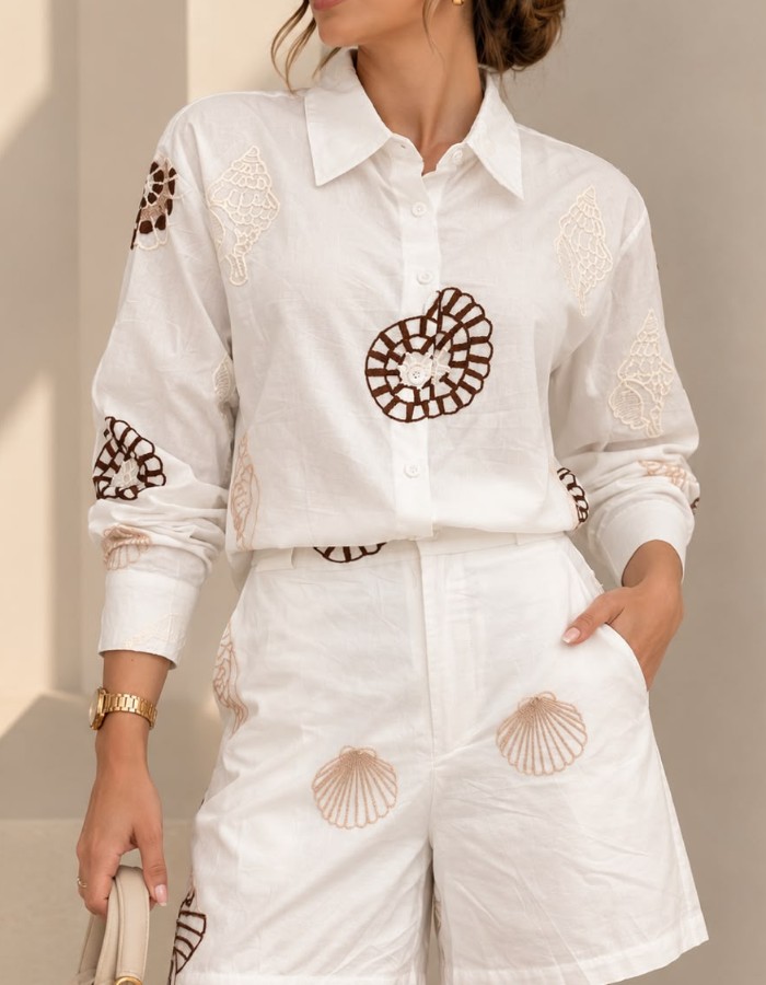CONJUNTO BORDADO TROPICAL
