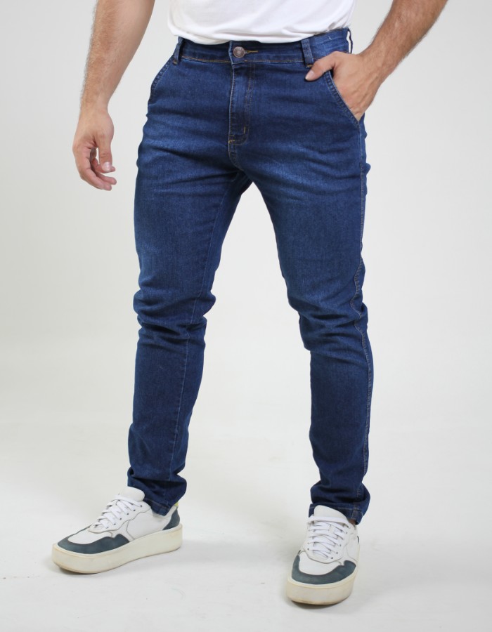 CALÇA ESPORTE FINO JEANS DEST. PIST.
