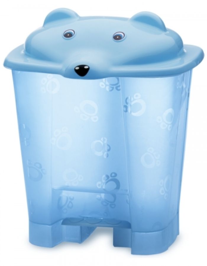 LIXEIRA URSO TRANSLUCIDA C/ PEDAL ADOLETA BEBÊ