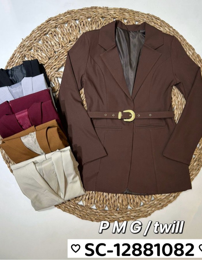 BLAZER TECIDO TWILL C/ CINTO
