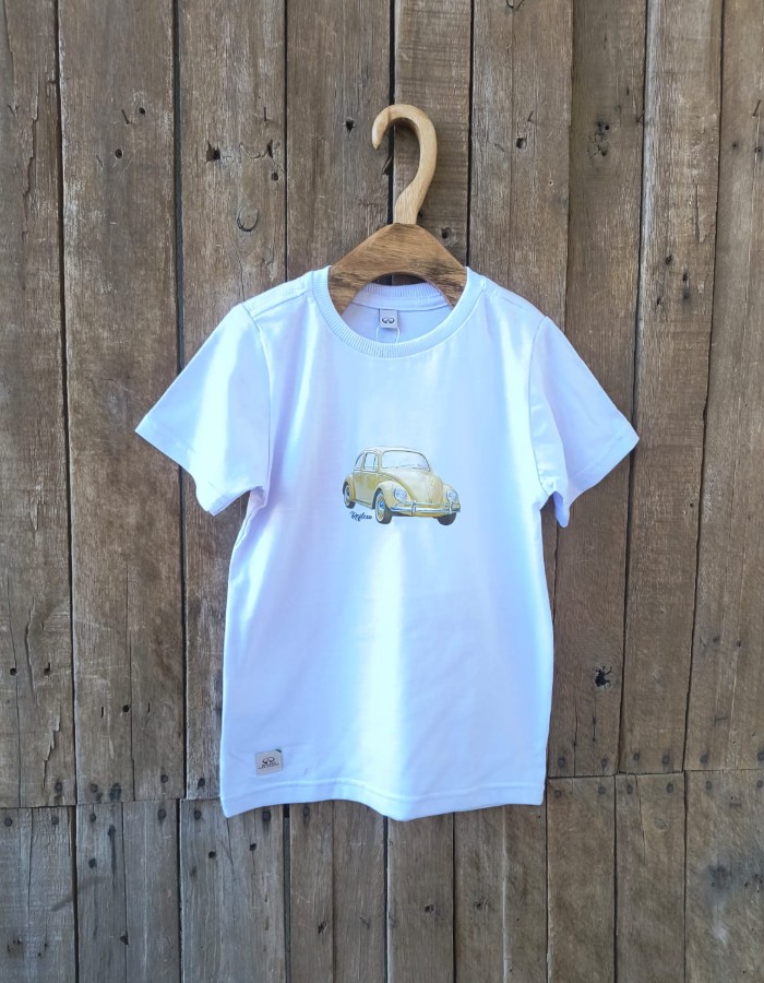 CAMISA GOLA CARECA BRANCA ESTAMPAS VARIADAS