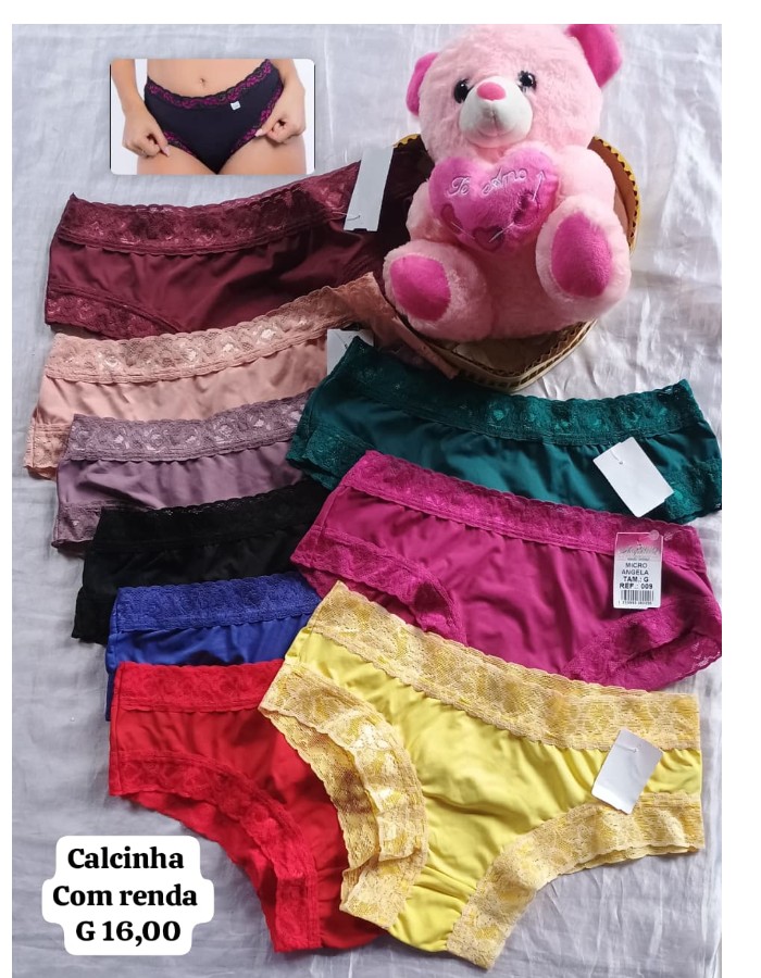 Calcinha rendas lateral 