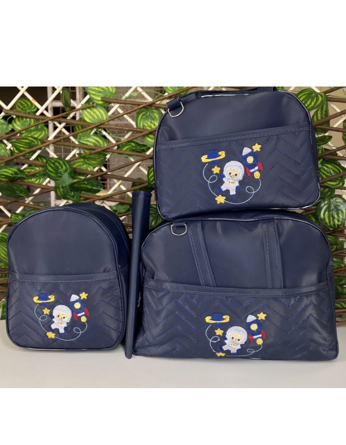CONJUNTO BOLSA 04 PEÇAS DESENHOS