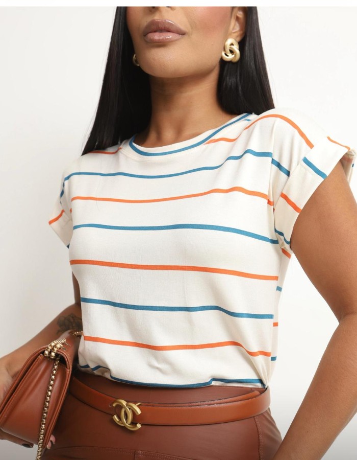 Blusa listras finas 2 cores