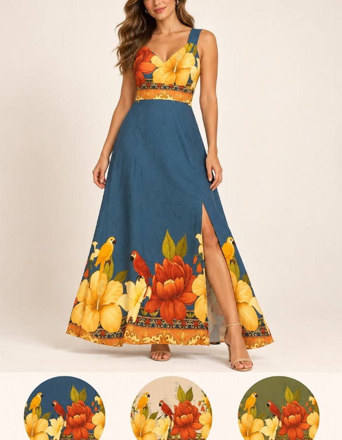 VESTIDO VISCOLINHO FORRADO FARM