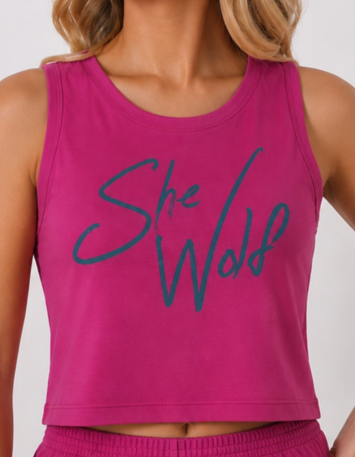 APENAS CROPPED REGATA- SHE WOLD