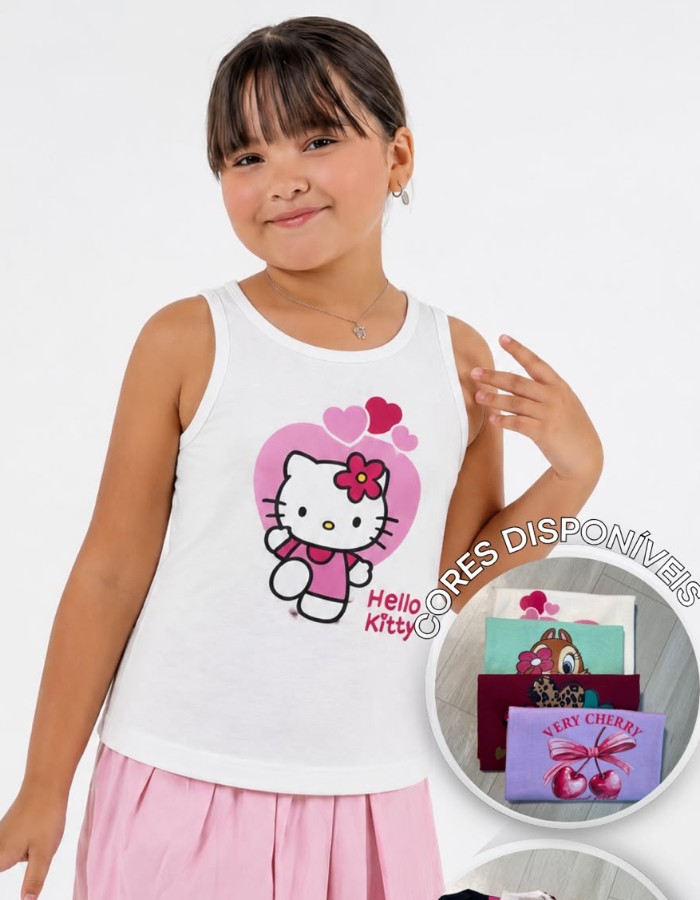 REGATA INF ALGODÃO ESTAMPADA