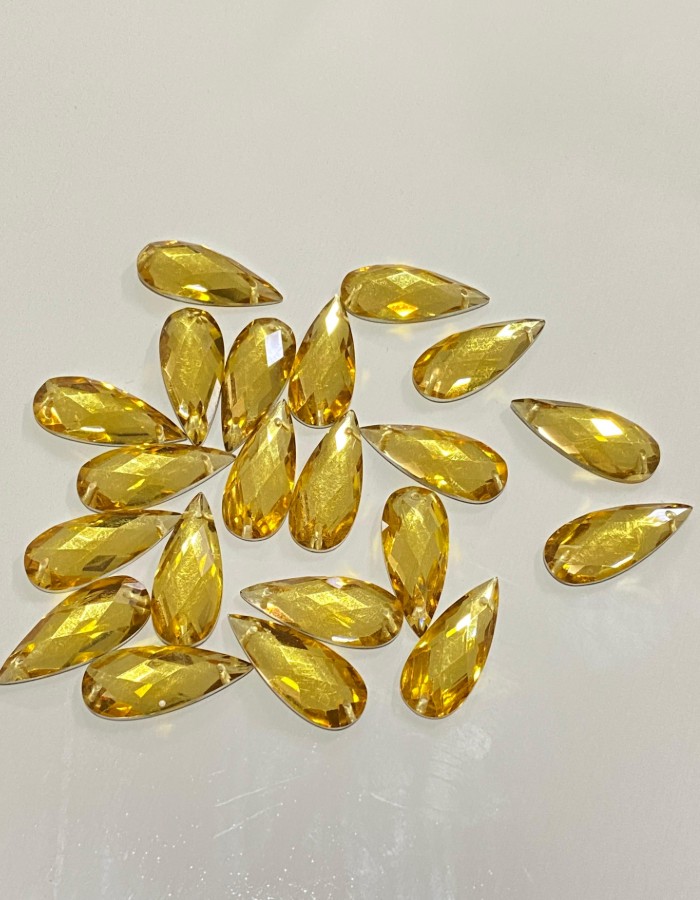 CHATON CRISTAL C/FURO C/100 UND GOTA 10X24 