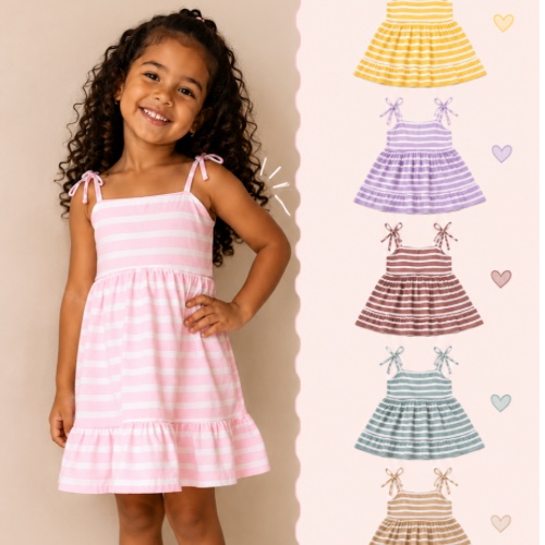 VESTIDO LISTRA MENINA