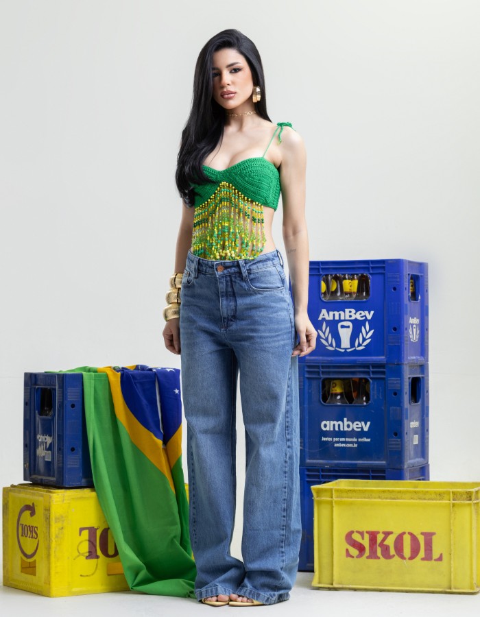 WIDE LEG CLARA AB. C/ LINHA MARROM