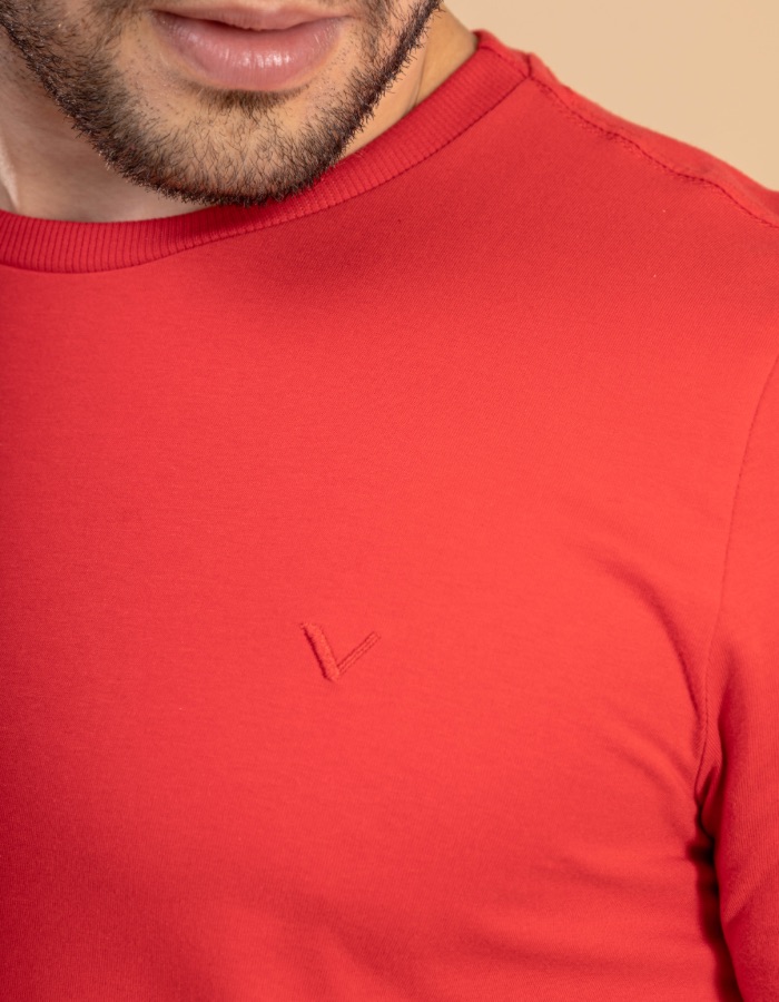 CAMISA VERMELHO 100% ALGODÃO