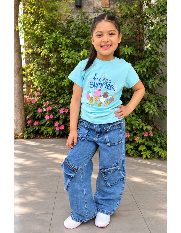Calça Jeans Bolso Zipper