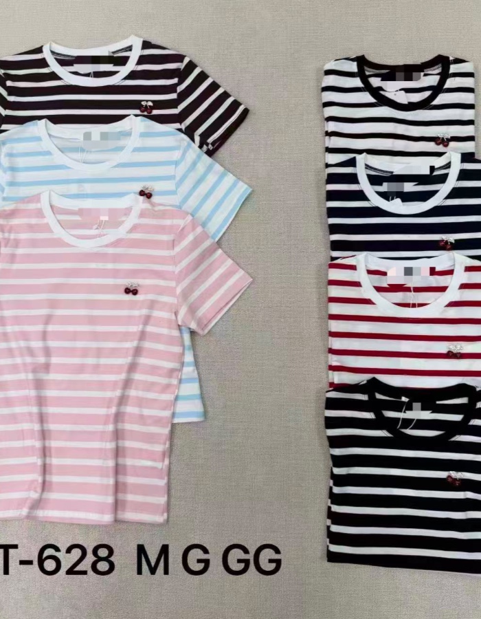 Blusa listrada cereja 