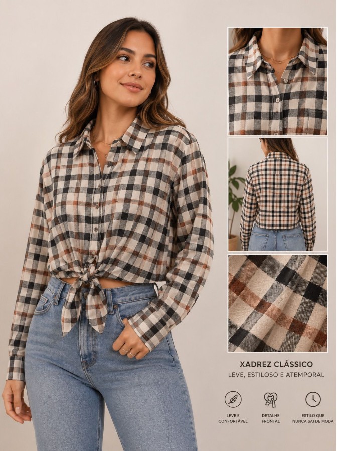 CAMISA XADREZ SEM BOLSO