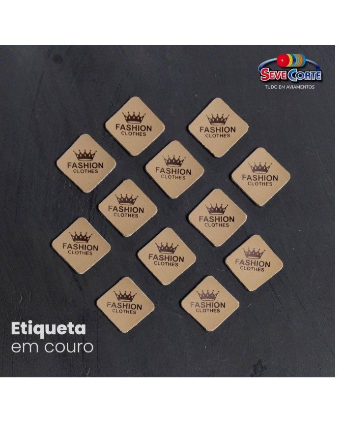 Etiqueta em Couro c/100 unidades