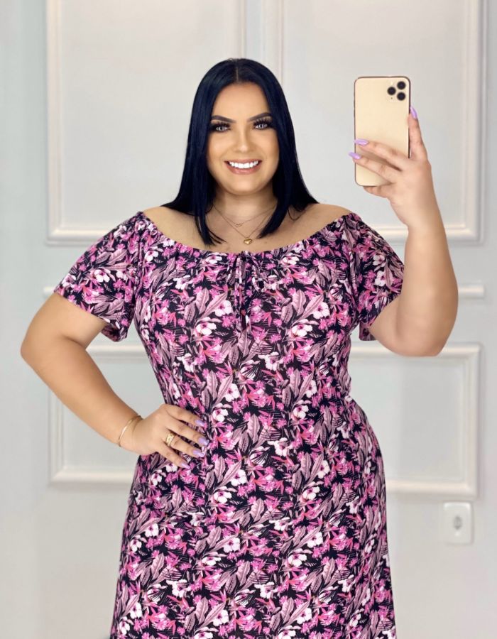 VESTIDO CURTO MANGA SOLTA - TAM GG