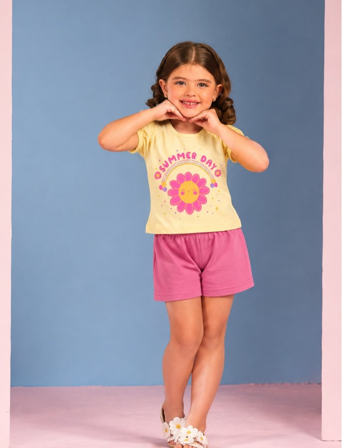 CONJUNTO BÁSICO ALGODÃO MENINA