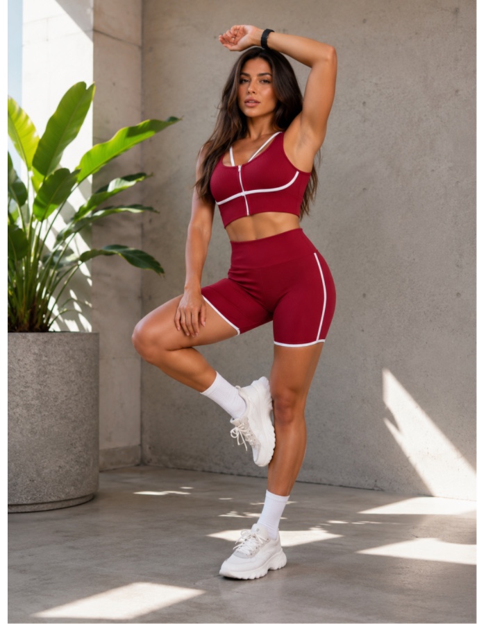Conjunto de Short Top com Ziper  SD1988