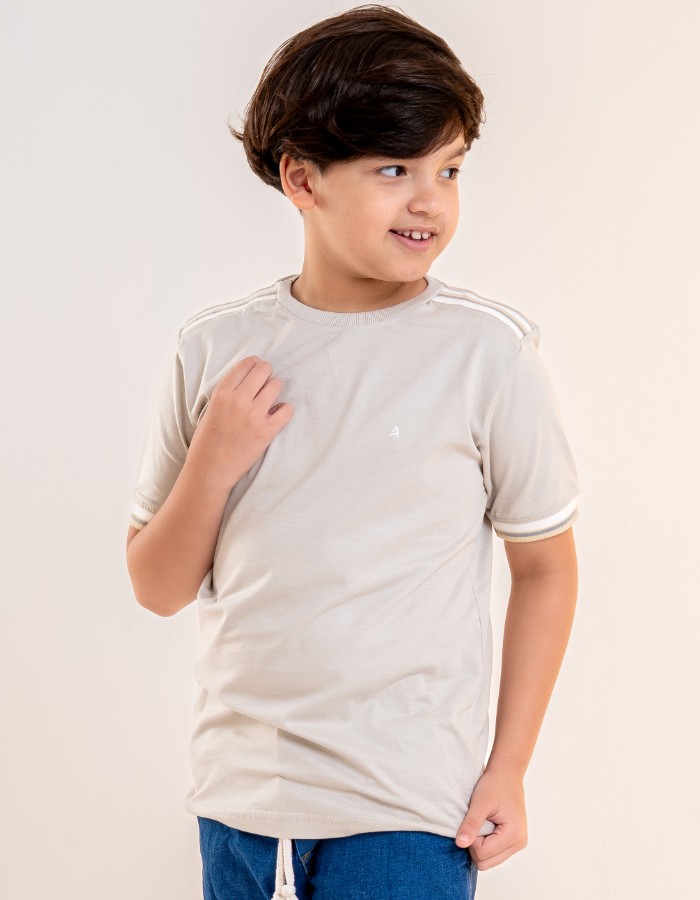 CAMISA TRABALHADA OMBRO E PUNHO 10 AO 16