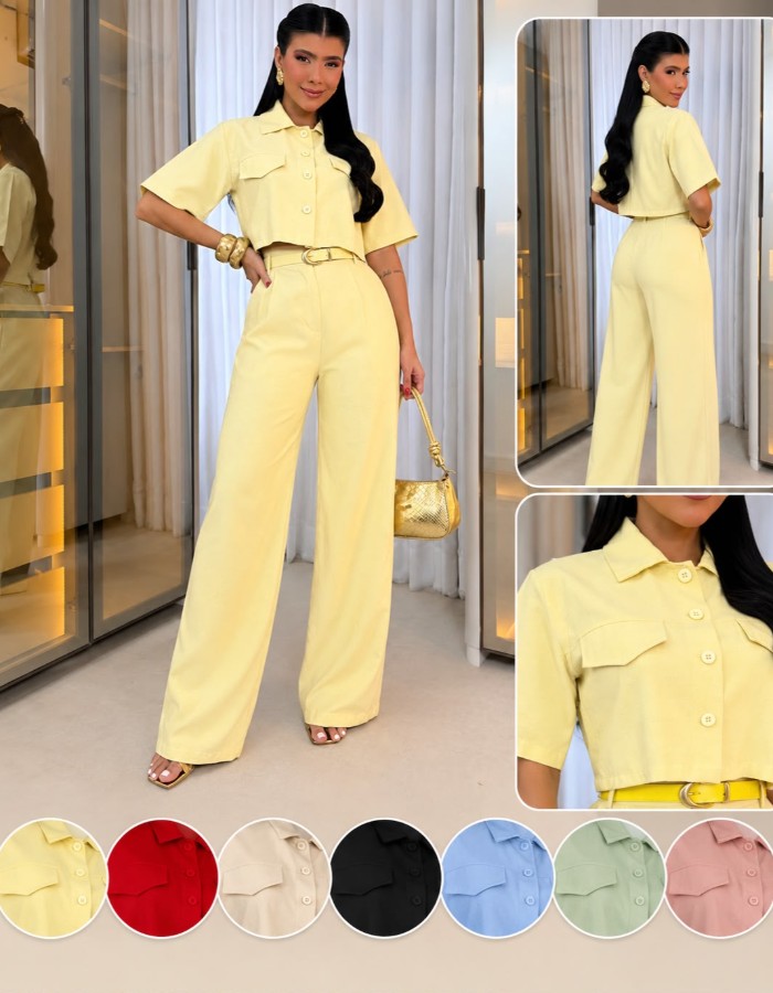 CONJUNTO MARRANT CALÇA CAMISA BOTÃO