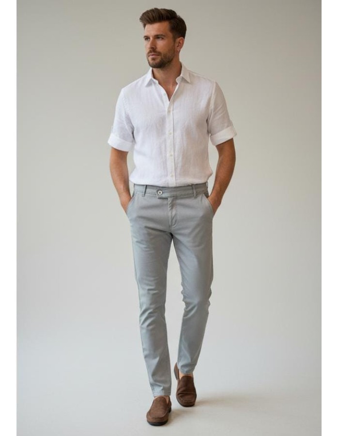 CALÇA CÓS ITALIANO CINZA MÉDIO