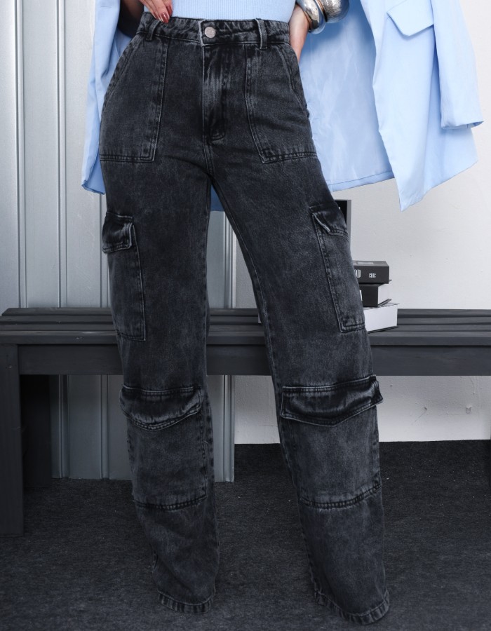 CALÇA RETRÔ BOLSOS ALTERNADOS