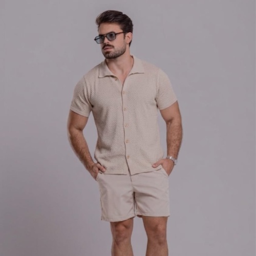 CAMISA TRICÔ TEXTURIZADA COLMEIA 