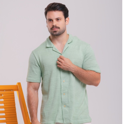 CAMISA CUBANA ONDA TRICOT