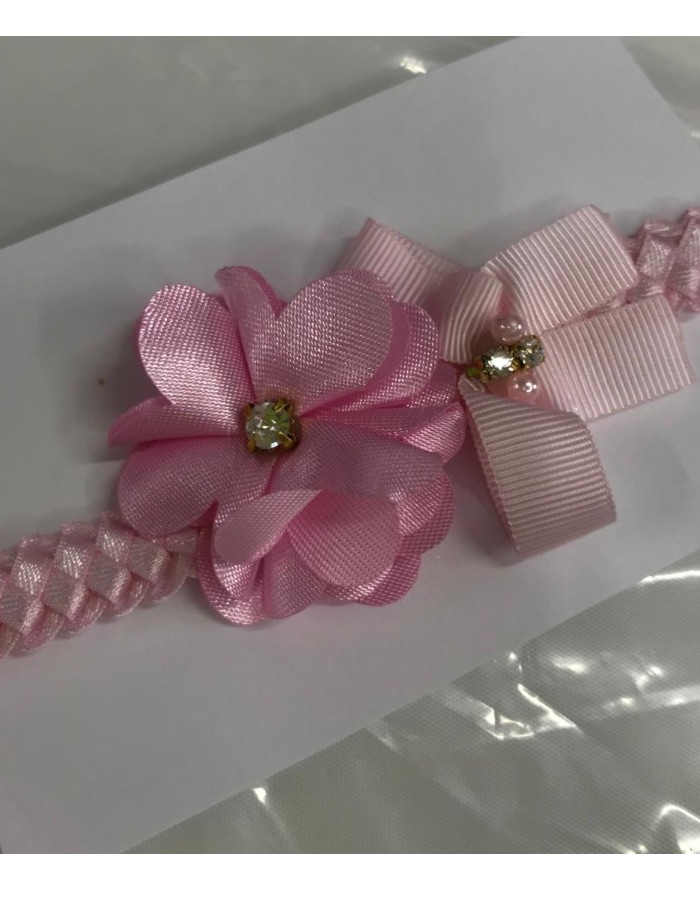 Tiara flor e laço