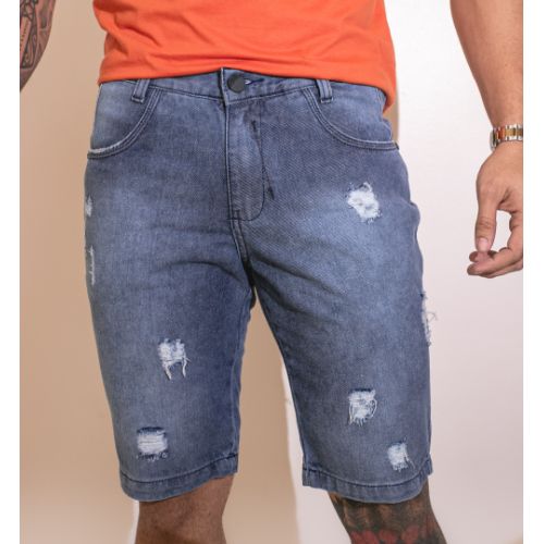 Bermuda jeans diferenciada 