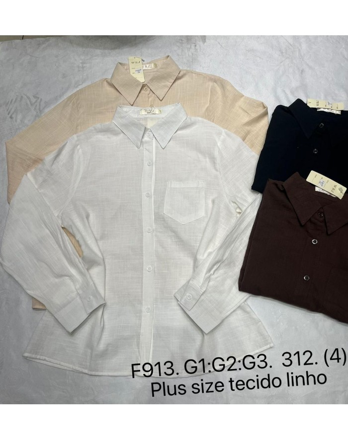 CAMISA PLUS TECIDO LINHO