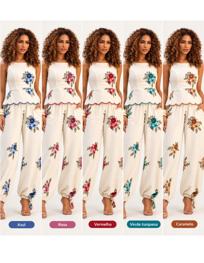 Conjunto Bordado Laura