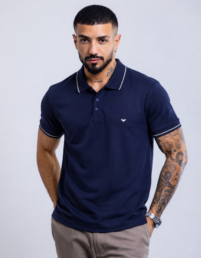 CAMISA GOLA POLO  RETILINEA