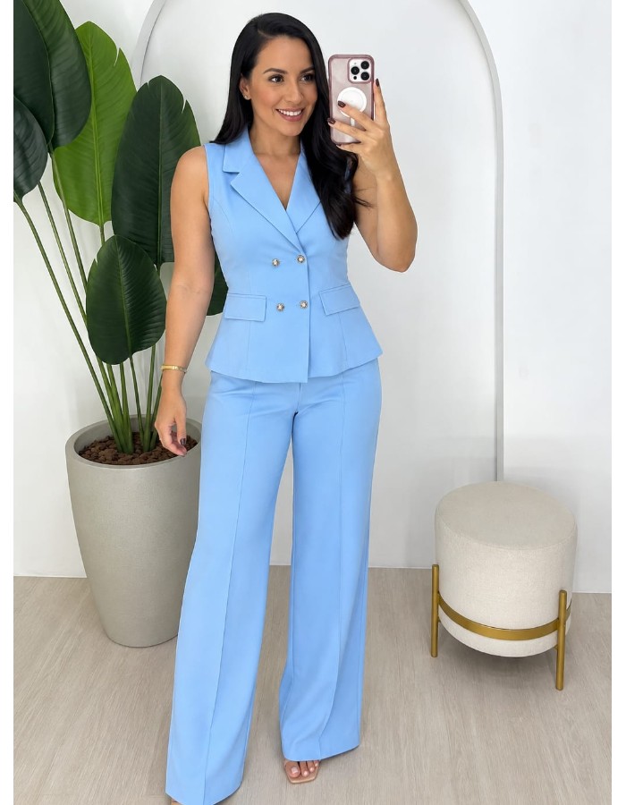 CONJUNTO TWILL IMPORTADO C/ CALÇA PANTALONA