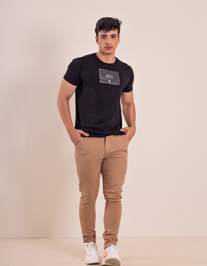 SOCIAL MASCULINA  MARROM 