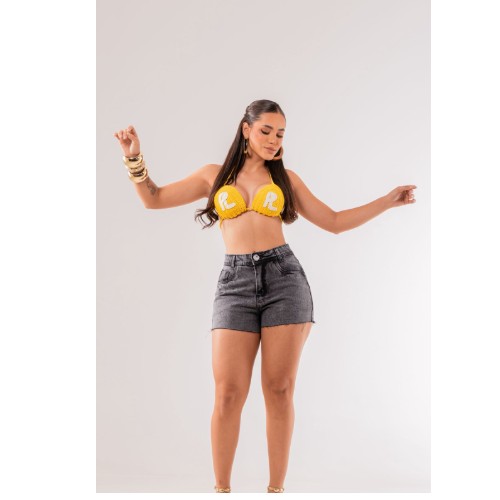SHORT FIO A FIO MARMORIZADO
