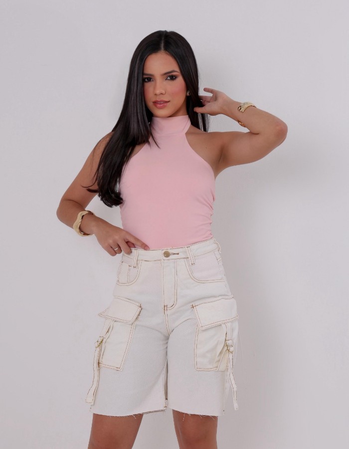 BERMUDA OFF-WHITE DESGRADEADA