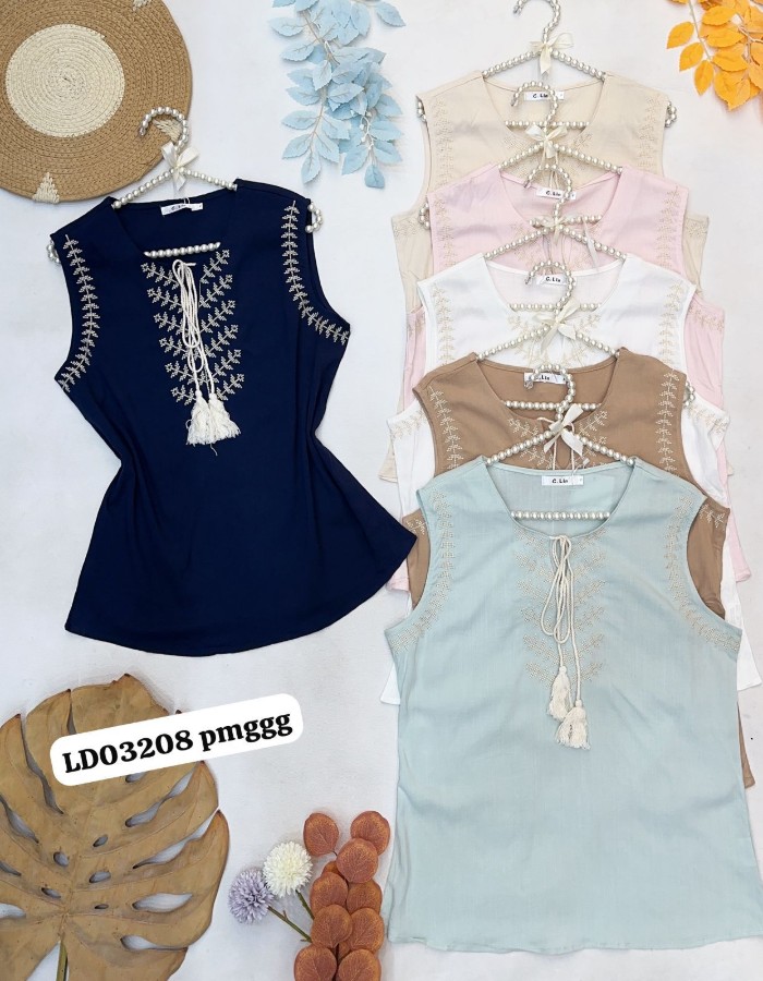 BLUSA DE LINHO C/ BORDADO