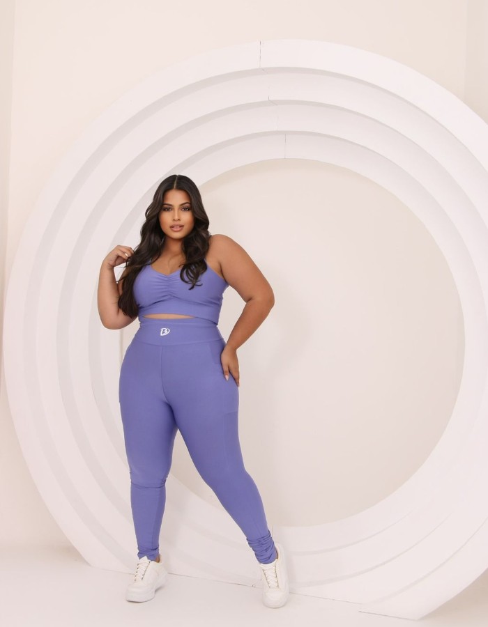 CONJUNTO TOP E CALÇA COM BOLSO NAS LATERAIS GG