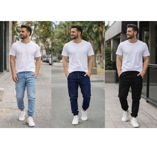 CALÇA JENAS JOGGER MASCULINA
