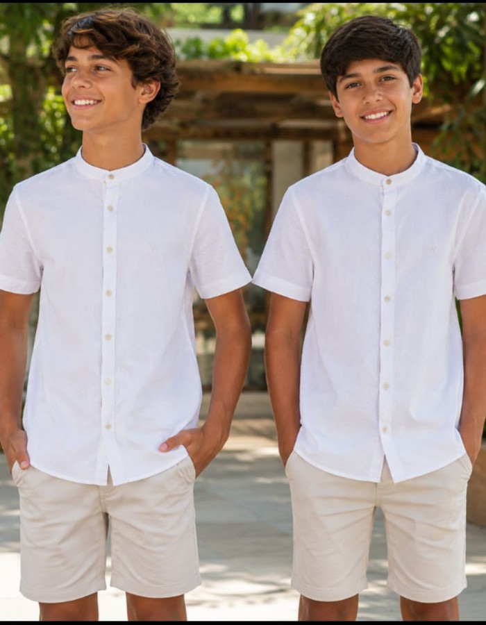 camisa gola padre juvenil