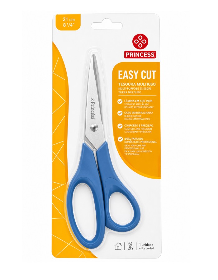 TESOURA MULTIUSO EASY CUT 7.1/2'' POLEGADAS 1 UNIDADE - MUNDIAL