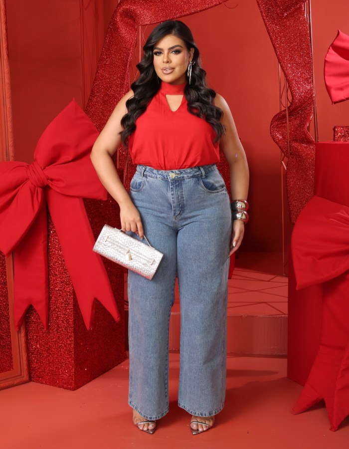 CALÇA WIDE LEG PLUS SIZE