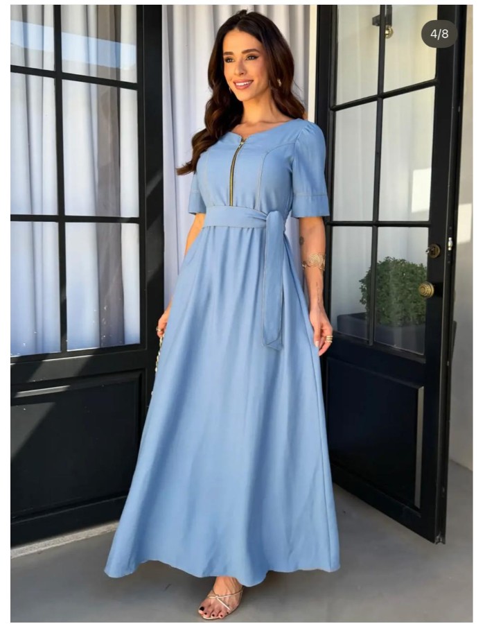 Vestido Luiza zíper 