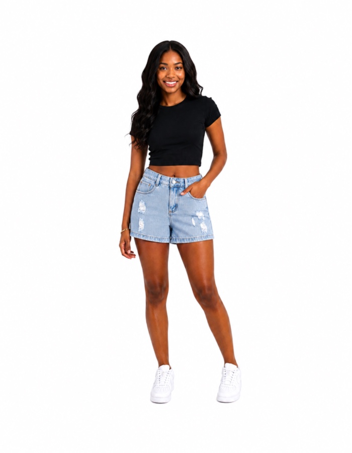SHORT JEANS DESTROYED